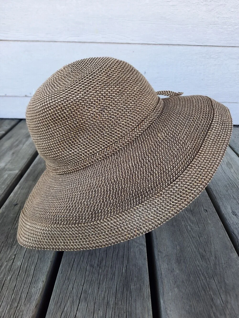 Lumen's Collection Wide Brim Woven Sun Hat Coastal Grandma Floppy Bendable Hat